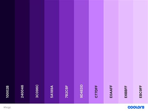 140 Shades Of Purple Color With Names Hex Rgb Cmyk Codes Artofit