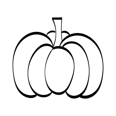 Black And White Plain Pumpkin Clipart