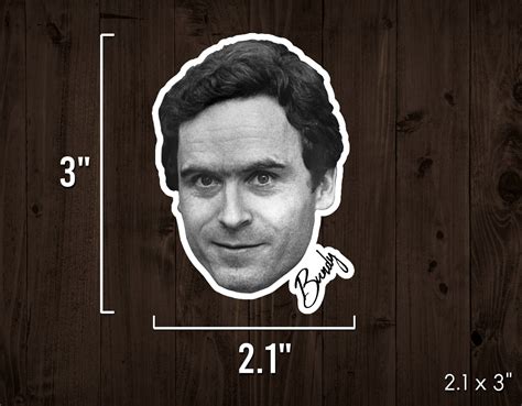 Ted Bundy Serial Killer Glossy Sticker Etsy