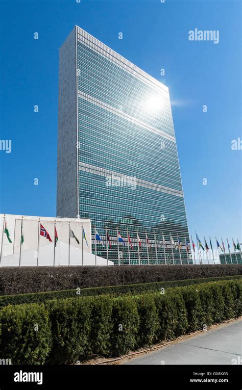 The United Nations Un Headquarters Secretariat Building In New York