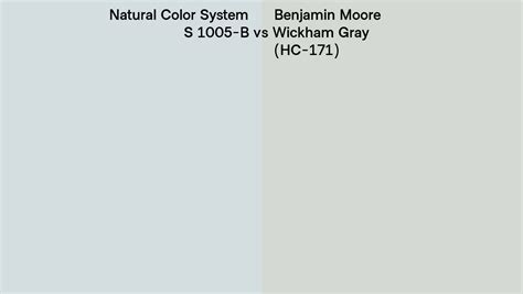 Natural Color System S 1005 B Vs Benjamin Moore Wickham Gray Hc 171