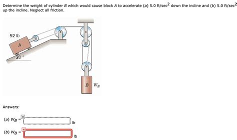 Solved Determine The Weight Of Cylinder B Which Would Cause Chegg