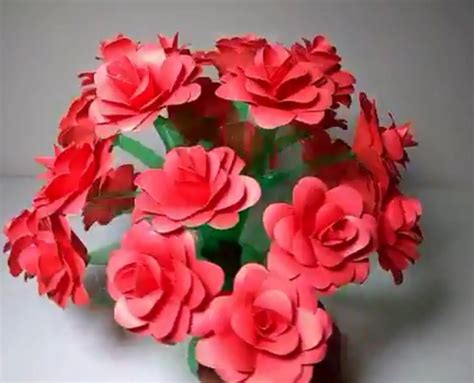 How To Make Very Easy And Simple Paper Rose Rosen Aus Notizzetteln