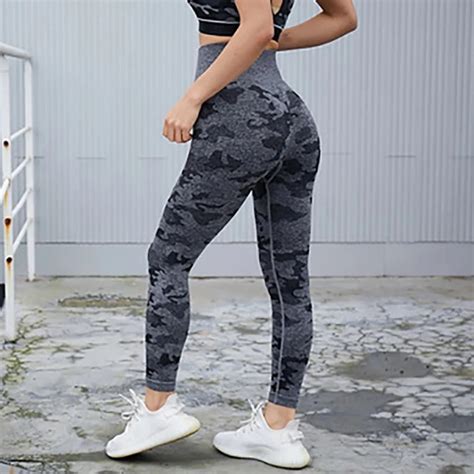 Seamless Leggings Camouflage Yoga Pants Fitness Women High Waist Energy