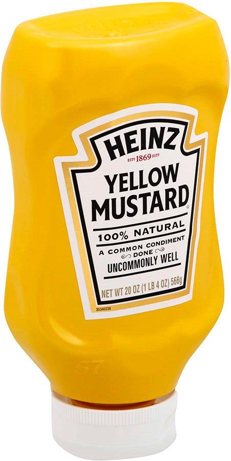 Heinz Oz Top Down Yellow Mustard Squeeze Bottle