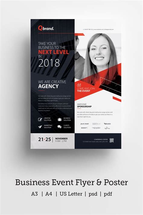 Business Event Conference Flyer Poster Design Layout Design Brochure