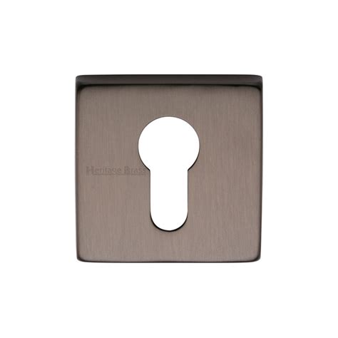 Heritage Brass Euro Profile Cylinder Escutcheon Matt Bronze Finish Sq5004 Mb Trade Door