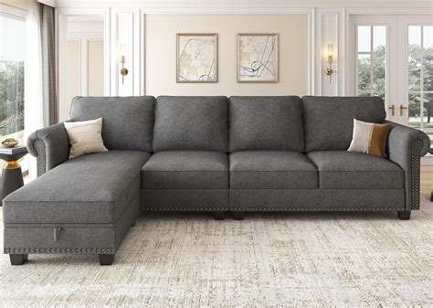 Nolany Convertible Sectional Sofa L Shape Sectional Couch With