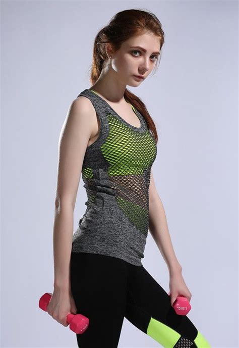 Women Breathable Dry Quick Mesh Tank Top Fitness Gym Women Running