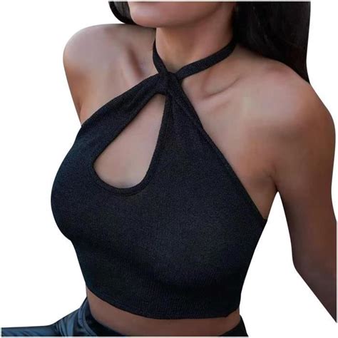 Caraco Mode Sexy Femmes Sans Manches Gilet Camis Solide Bandage Mince