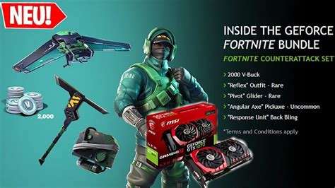 NEW REFLEX GEFORCE GTX SKIN BUNDLE Fortnite Battle Royale YouTube