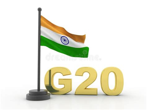 G20 Meeting Concept With Indian Flag 3d Render Stock Illustration Illustration Of Government