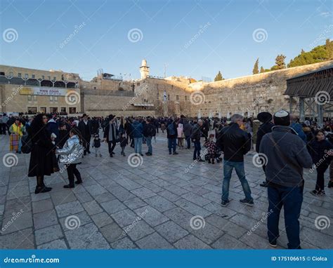 The Western Wall Plaza Jerusalem Editorial Image Image Of Deeply