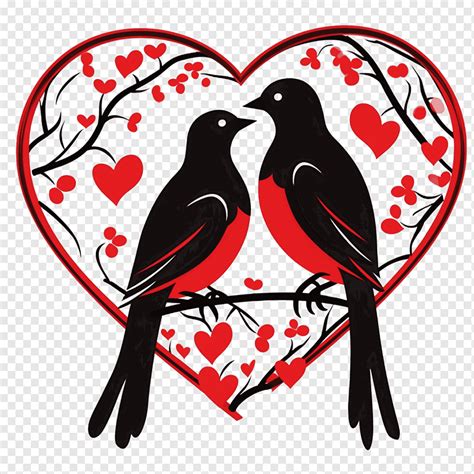 Love Birds Heart Png Pngwing