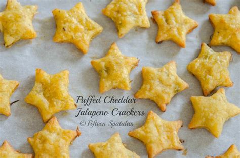 Puffed Cheddar Jalapeño Crackers Fifteen Spatulas