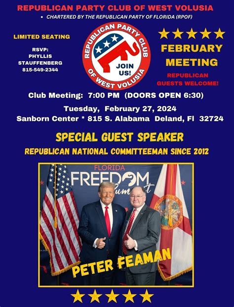 Events Republican Executive Committee Of Volusia County