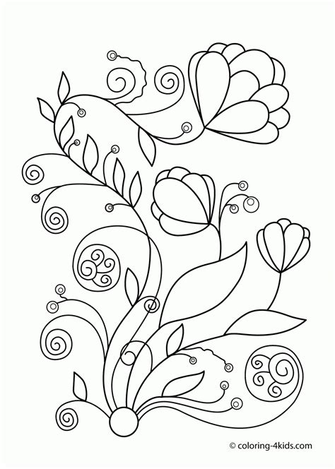 Flowers Coloring Page For Adults Coloring Page Coloring Nation