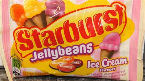 Starburst Ice Cream Flavors Jellybeans Strawberry Orange Sherbet Red