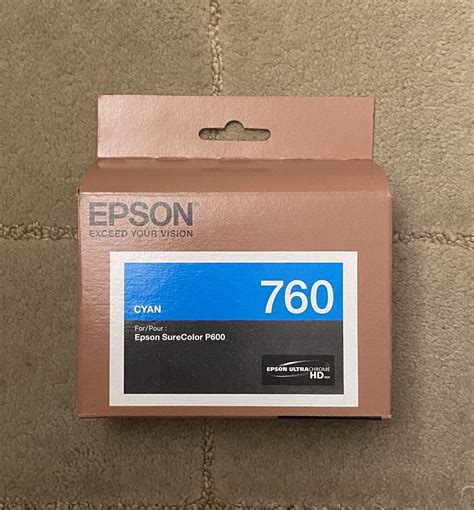 Epson UltraChrome 760 HD T760 Original Ink Cartridge Cyan Brand New