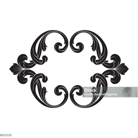 Classical Baroque Ornament Vector Stock Illustration Download Image Now Art Border Frame