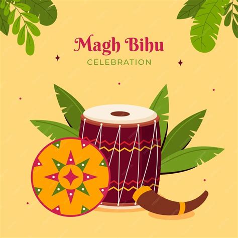 Free Vector | Flat magh bihu festival celebration illustration