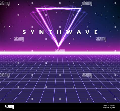 Synth Wave Retro Grid Background Synthwave S Vapor Vector Game