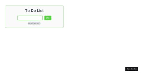 React To Do List Forked Codesandbox