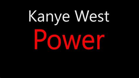 Kanye West Power Lyrics Youtube