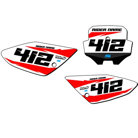 Crf Sg Custom Mx Number Plates Senge Graphics Kit Compatible With