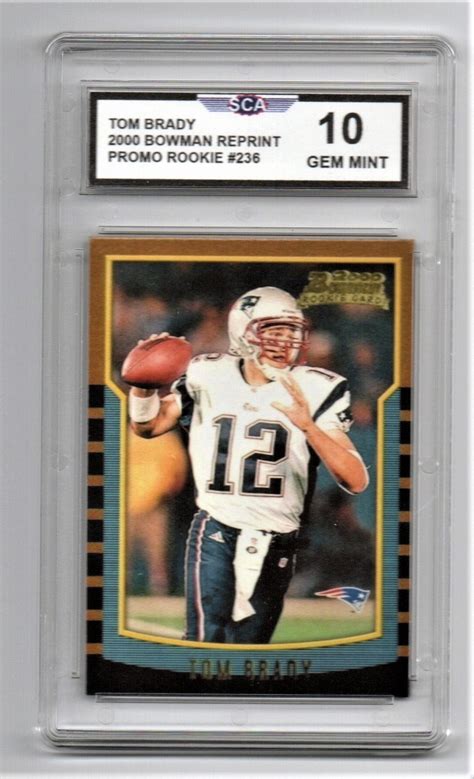 TOM BRADY 2000 Bowman REPRINT Rookie Card 236 Etsy