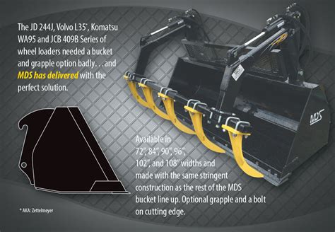 Buckets Grapples For Compact Wheel Loaders Mds Manufacturing