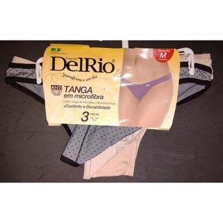 Kit De 3 Calcinhas DelRio Tanga Em Microfibra M Shopee Brasil