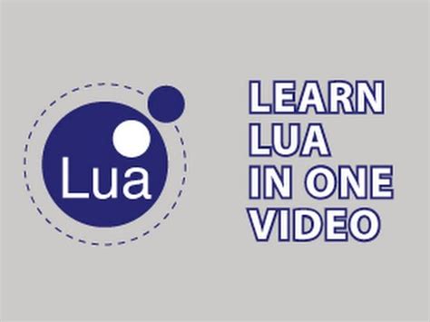 Lua Tutorial - YouTube