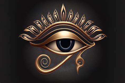 Una ilustración del emblema del ojo de horus del antiguo egipto Foto