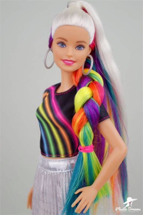 Rainbow Sparkle Hair Barbie Doll | Poupées barbie, Barbie style, Barbie ...