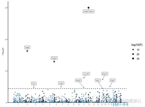 跟着nature Genetics学作图：r语言ggplot2曼哈顿图完整示例 知乎