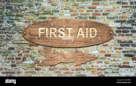 Street Sign First Aid Stock Photo Alamy