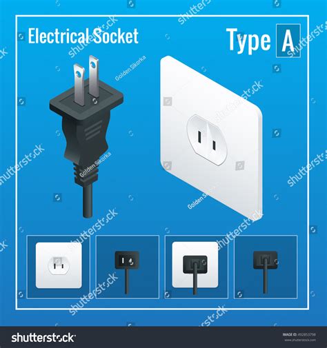 Isometric Switches Sockets Set Type Ac Stock Vector Royalty Free