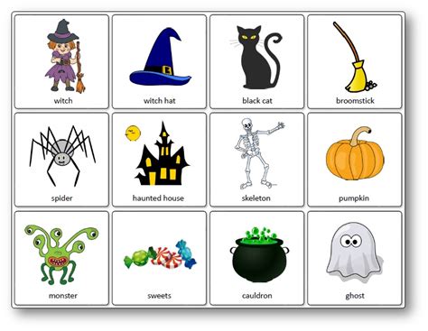 Halloween Matching Game - Free Printable - Speak and Play English