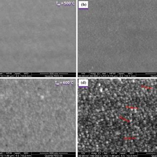 Sem Images Of Titanium Oxide Films Oxidized At Different Temperatures