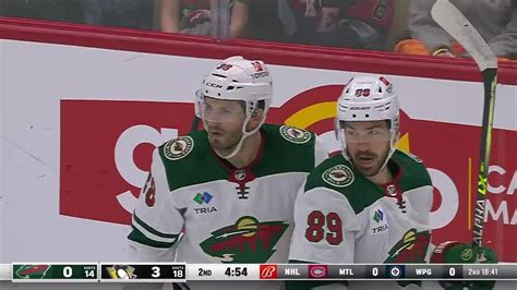 Min Pit Hartman Scores Goal Against Alex Nedeljkovic Minnesota Wild