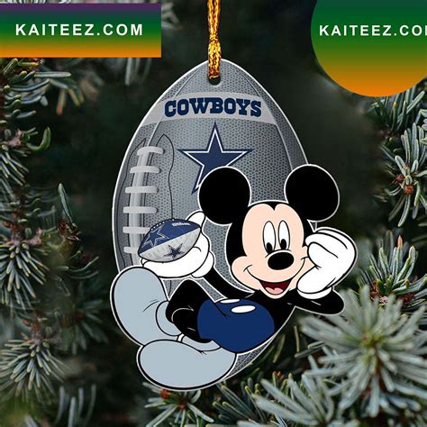 NFL Dallas Cowboys Xmas Mickey Ornament - Kaiteez