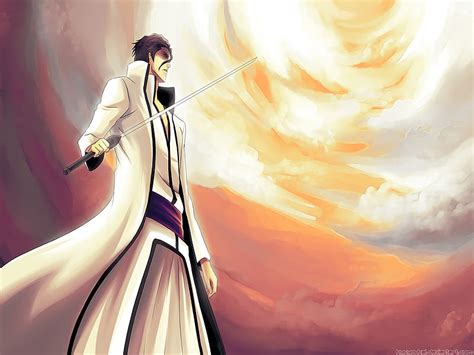 Aizen Sousuke Blanqueador Aizen Zanpakuto Cielo Nubes Armas