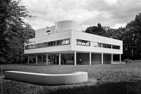 Le Corbusier Villa Savoye Black And White