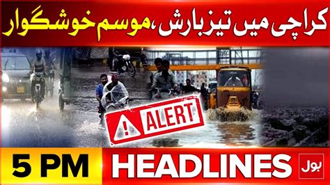 Heavy Rain Start In Karachi Headlines At Pm Pleasant Weather