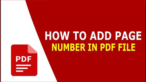 How To Add Page Number In Pdf File How To Add Page Numbers To PDF