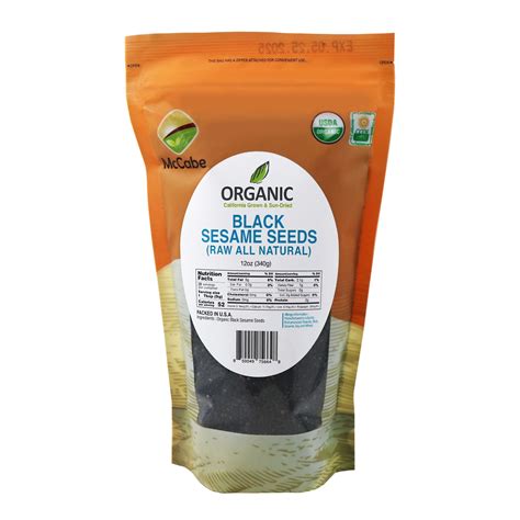 Season Food Inc McCabe Organic Raw Black Sesame Seed 12oz