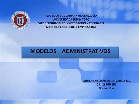 Modelos Administrativos Ppt