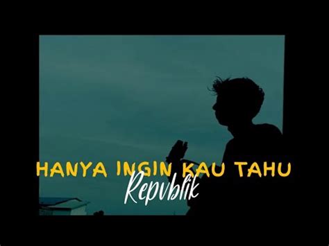 Hanya Ingin Kau Tahu Repvblik Acoustic Cover Dian Taleetha Youtube