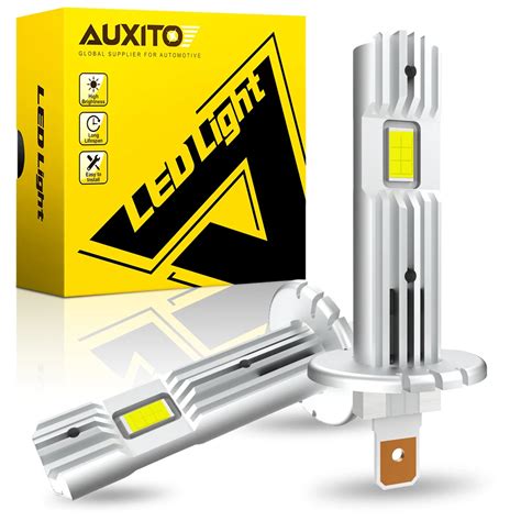 AUXITO 2 Sztuki 12000lm H1 Ledowa Ar Wka Do Reflektor W H1 LED Canbus